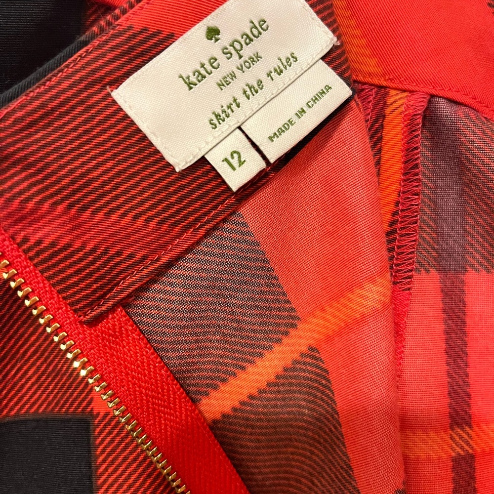 Kate Spade Woodland Plaid Midi Skirt - Picture 2 of 4